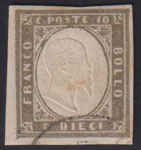 1861 - 10 cent. grigio olivastro ... 