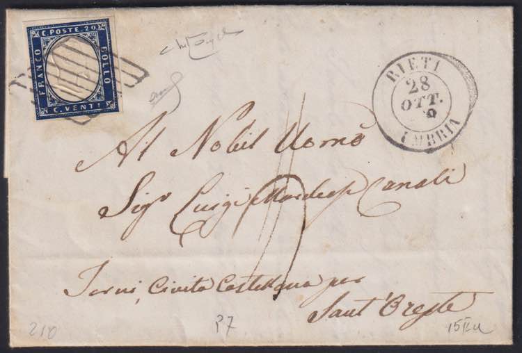 1862 - RIETI, pt 6 - 20 cent. ... 
