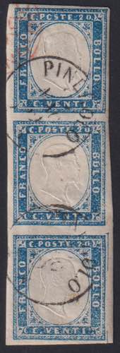 1855 - 20 cent. azzurro ... 