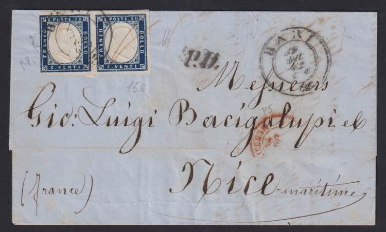 1862 - 20 cent. indaco, n° 15E, ... 