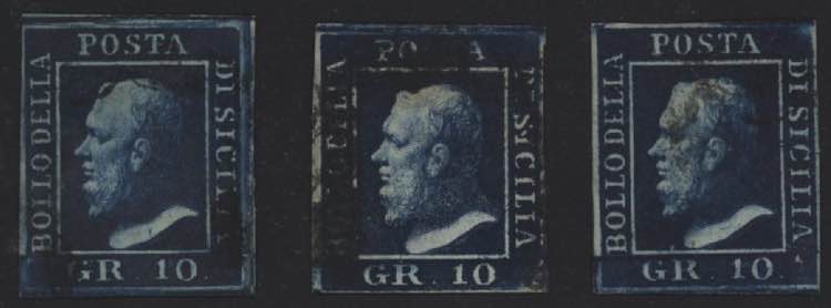 1859 - 10 grana azzurro cupo, n° ... 
