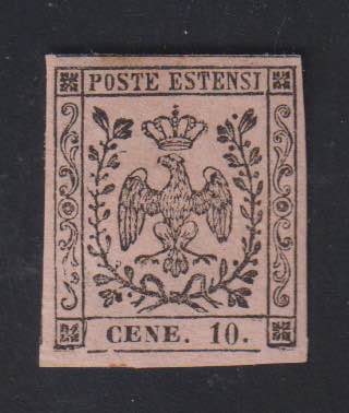 1854 - 10 cent. CENE, n° 9e, ... 