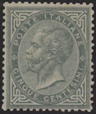 1863 - 5 cent. tiratura di Torino, ... 