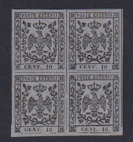 1855 - 10 cent. grigio lillaceo, ... 
