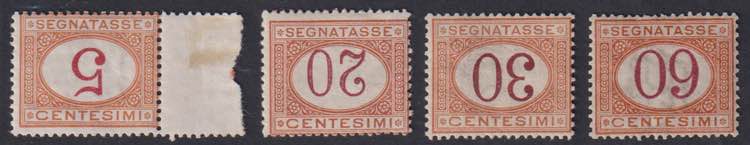 1890 - Cifre capovolte, Sx n° 20a ... 