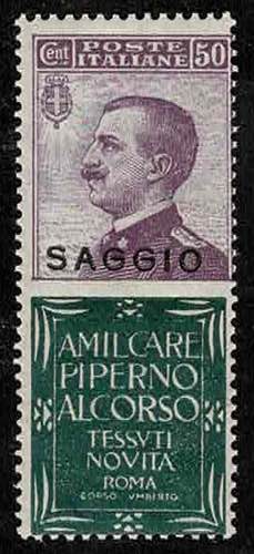 1924 - Piperno 50 cent., Pubb n° ... 