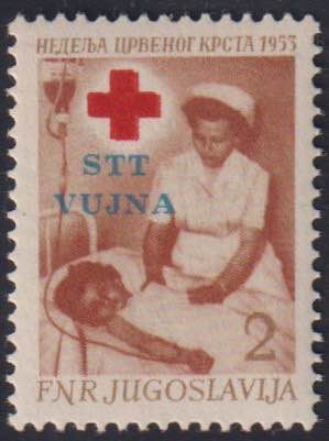 1953 - Croce Rossa 2 d., n° 93a, ... 