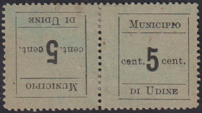 1918 - Municipio di Udine 5 cent., ... 