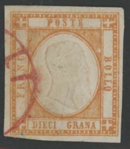1861 - 10 grana arancio, n° 22, ... 