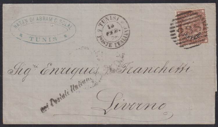 1878 - TUNISI, 30 c. sovrastampato ... 