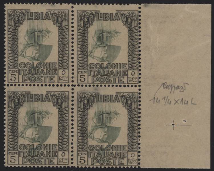1921 - 5 cent. centro capovolto, ... 