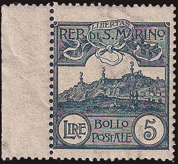 1903 - Vedute 5 Lire ardesia, n° ... 