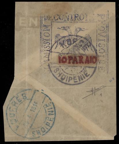 1914 - Bollo quadrato manuale, 10 ... 