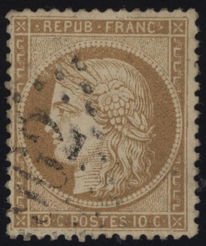 1870 - 10 cent. bistro giallo, n° ... 