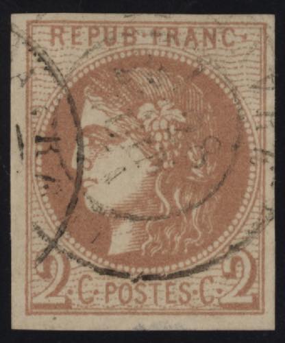 1870 - 2 cent. bruno rosso, n° ... 