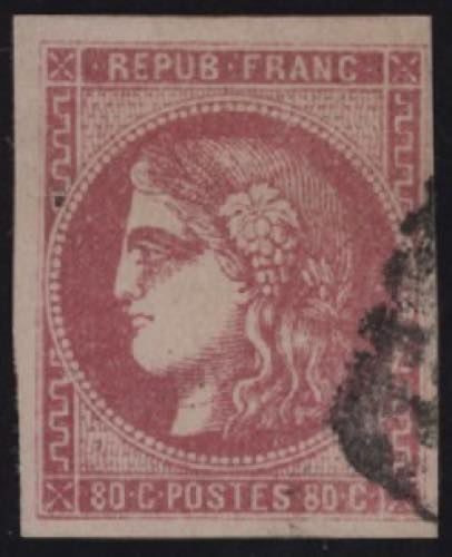 1870 - 80 cent. rosa, n° 49, ... 