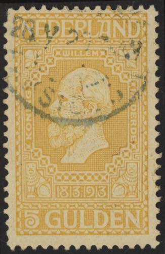 1913 - 5 g. giallo, n° 92, ... 