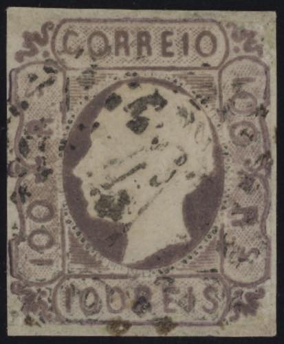 1862 - 100 reis lilla, n° 17, ... 