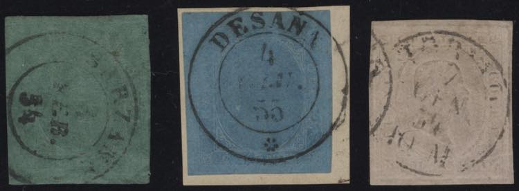 1853 - II emissione, n° 4/6, ... 