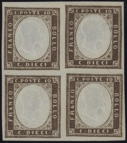 1859 - 10 cent. bruno grigiastro ... 