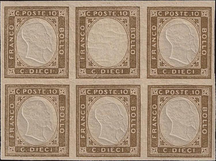 1861 - 10 cent. terra dombra, n° ... 
