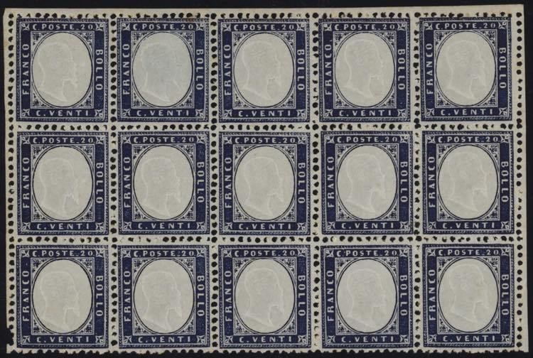 1862 - 20 cent. indaco, n° 2, ... 