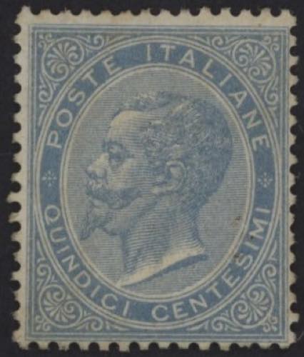 1863 - 15 cent. azzurro DLR, n° ... 