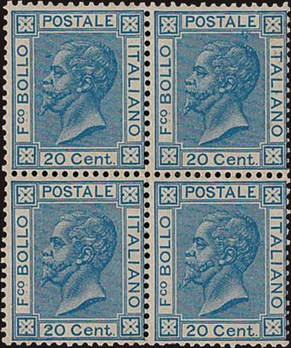1865 - 20 cent.  azzurro ... 