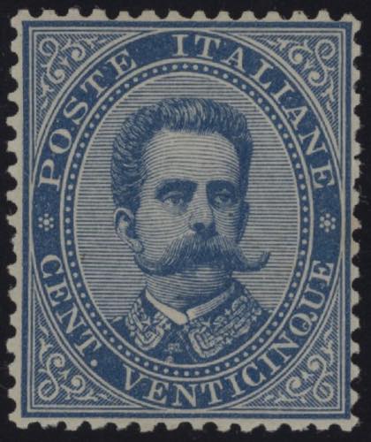 1879 - Umberto 25 cent. azzurro, ... 