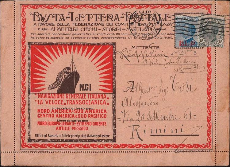 1920 - 25 cent. I tipo, BLP n° 3, ... 