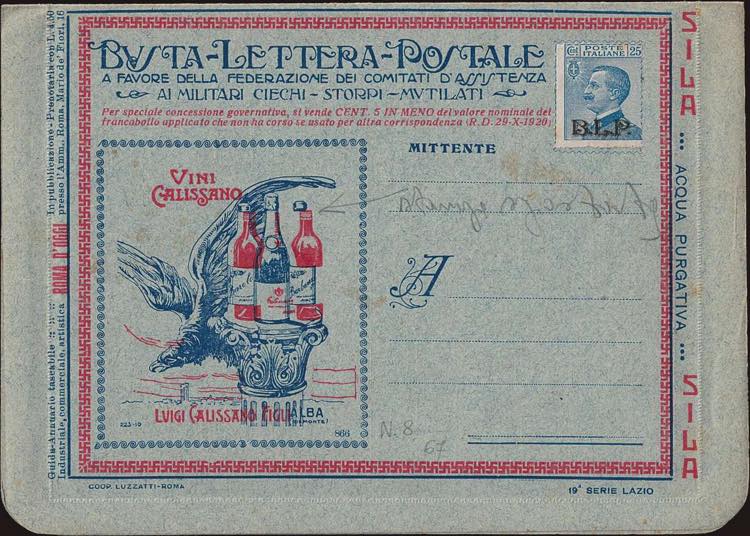 1922 - 25 cent. II tipo, BLP n° ... 