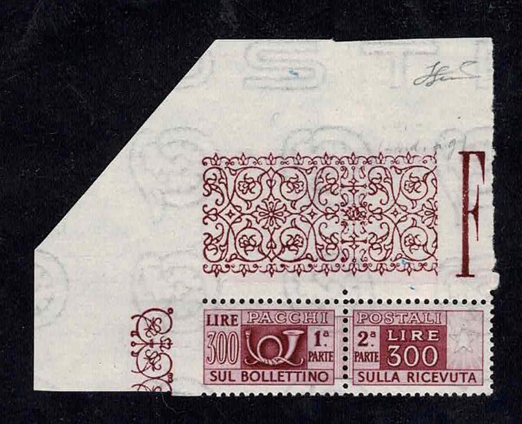 1952 - 300 Lire lilla bruno, PP ... 