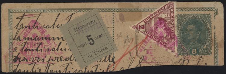 1918 - Municipio di Udine, n° 1, ... 