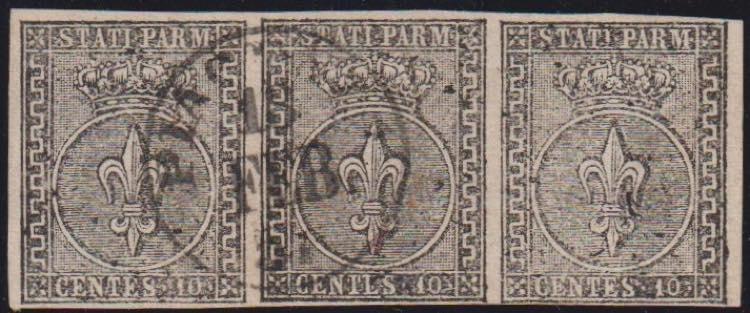 1852 - 10 centesimi bianco, n° 2, ... 