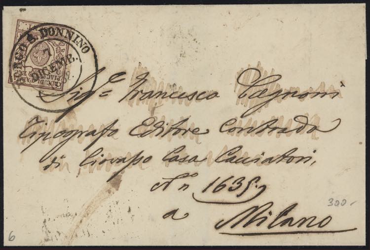 1858 - 25 cent. bruno lilla, n° ... 