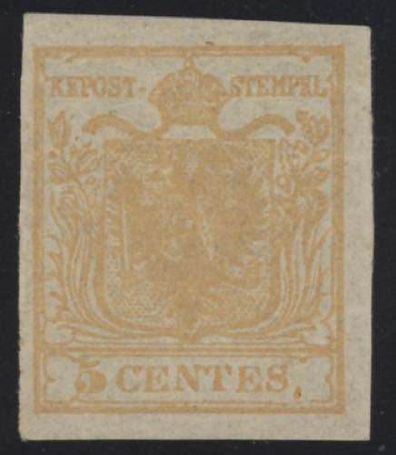 1850 - 5 centesimi giallo arancio, ... 