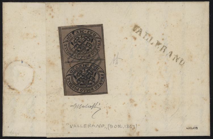 1852 - ½ baj grigio lilla, n° ... 