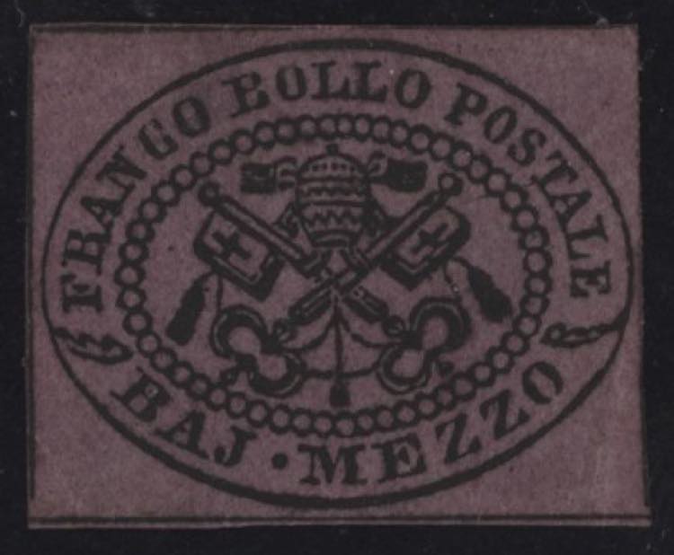 1852 - 1/2 bajocchi lilla vivo, ... 