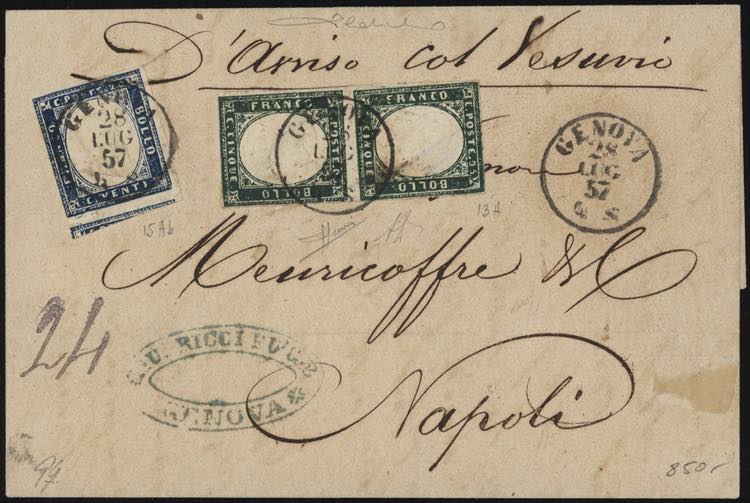 1857 - 5 cent. verde mirto ... 