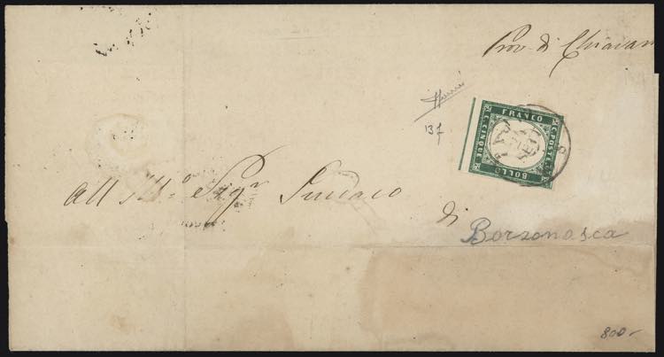 1856 - 5 cent. verde smeraldo ... 