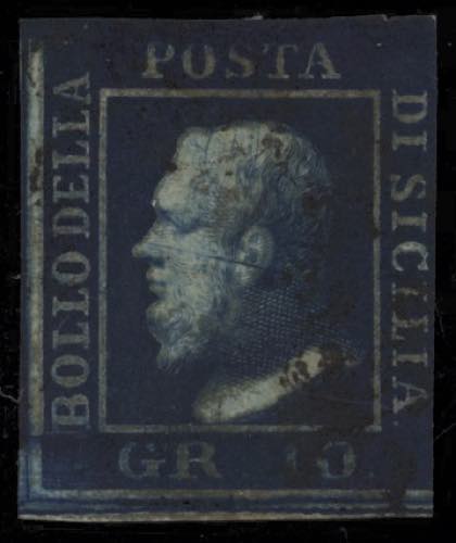 1859 - 10 Grana stampa oleosa, n° ... 