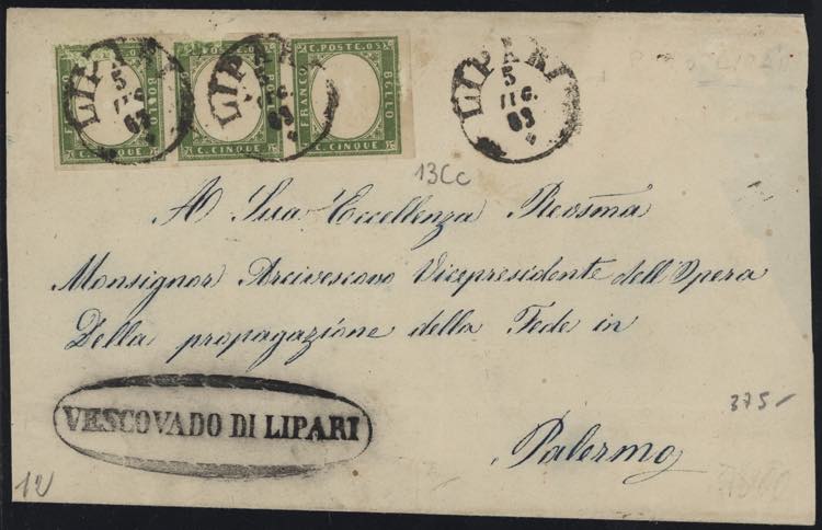 1863 - 5 cent. verde giallo ... 