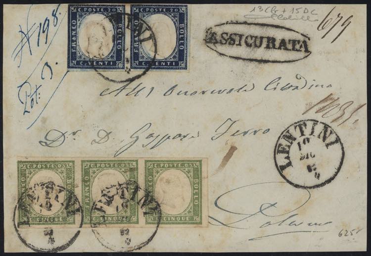 1862 - 5 cent.  + 20 cent. di ... 