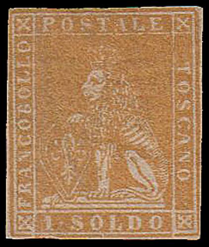 1857 - 1 s. ocra, n° 11, raro ... 