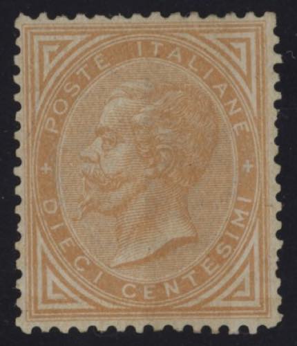 1863 - 10 cent. giallo ocra, n° ... 