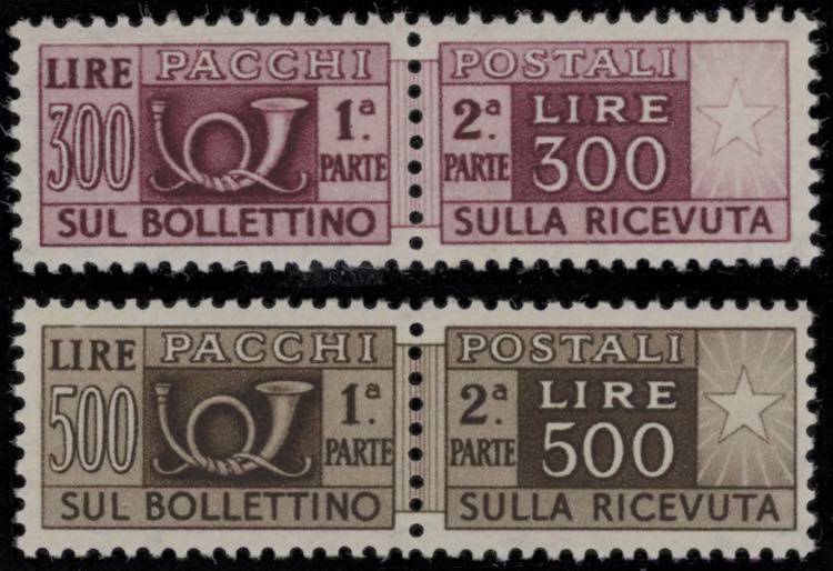 1946 - Pacchi filigrana ruota, PP ... 