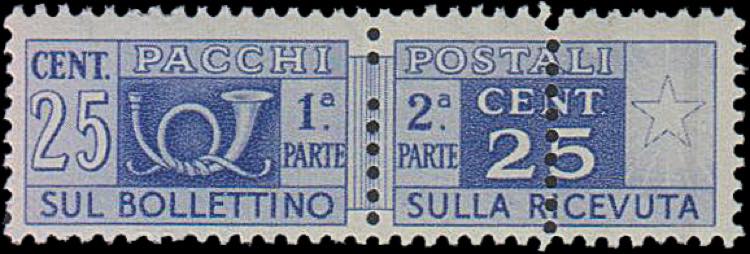 1946 - Pacchi Ruota 25 cent., PP ... 