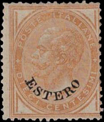 1874 - 10 cent. ocra, n° 4, ... 