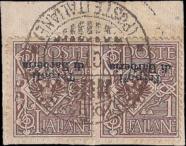 1909 - 1 cent. bruno, n° 1a, ... 