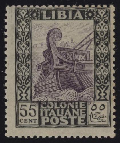1924 - 55 cent. nero e violetto, ... 